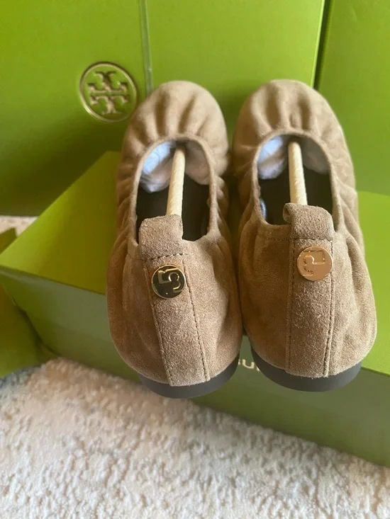 Tory Burch Suede EDDIE Ballet Flats - Picture 5 of 10
